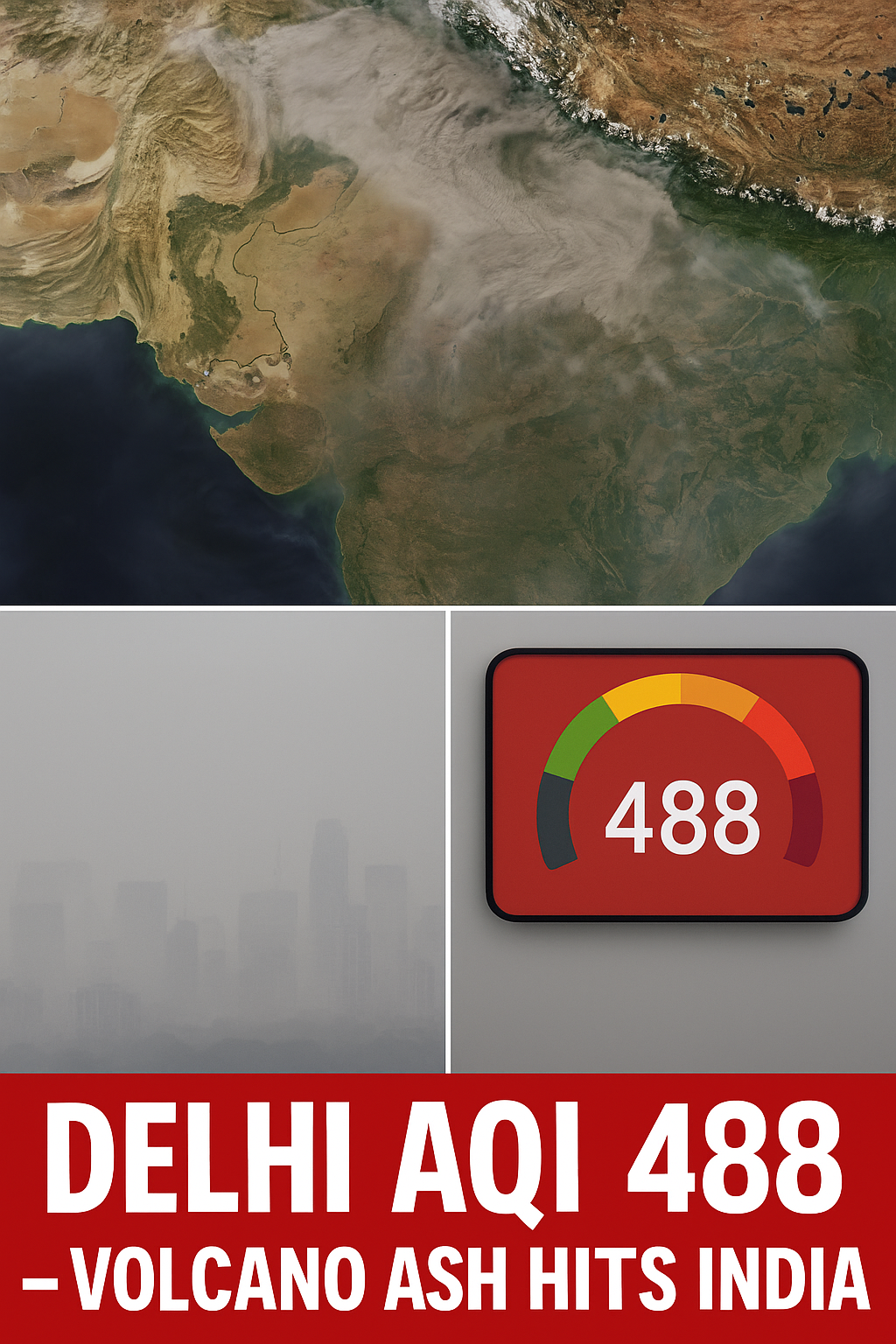 Delhi AQI hits 488 as Ethiopia volcano ash cloud worsens deadly winter smog November 2025”