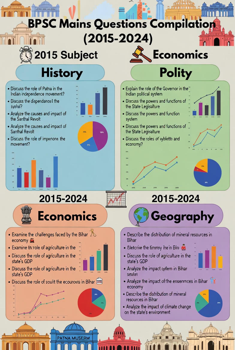 BPSC-mains-Economics-geopgraphy-previous-years-questions