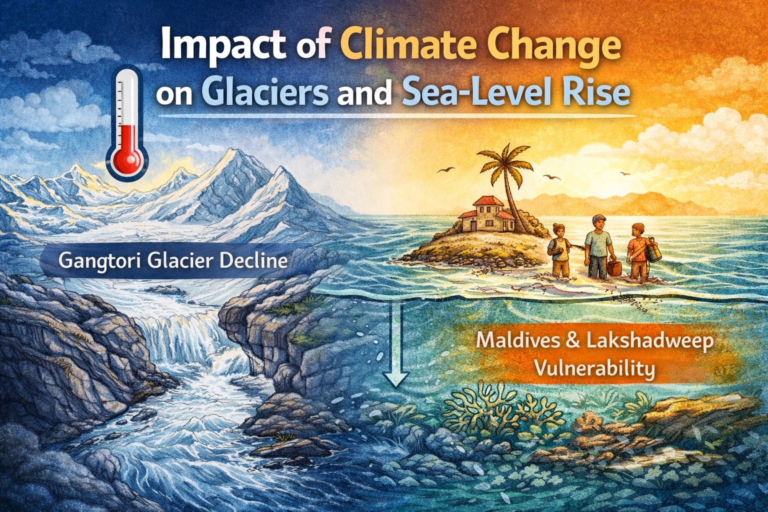 Impact of Climate Change on Glaciers and Sea-Level Rise UPSC mains