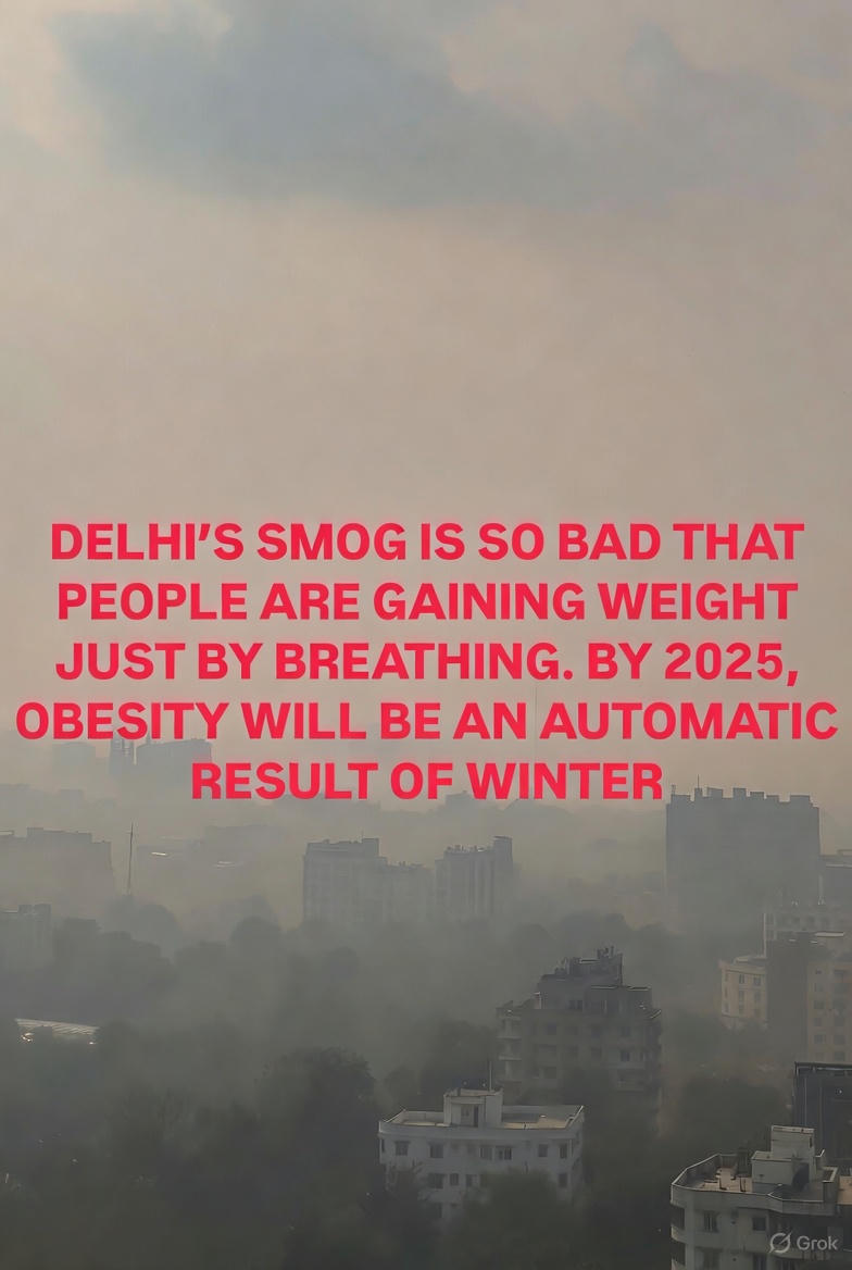delhi smog obesity weight gain winter 2025