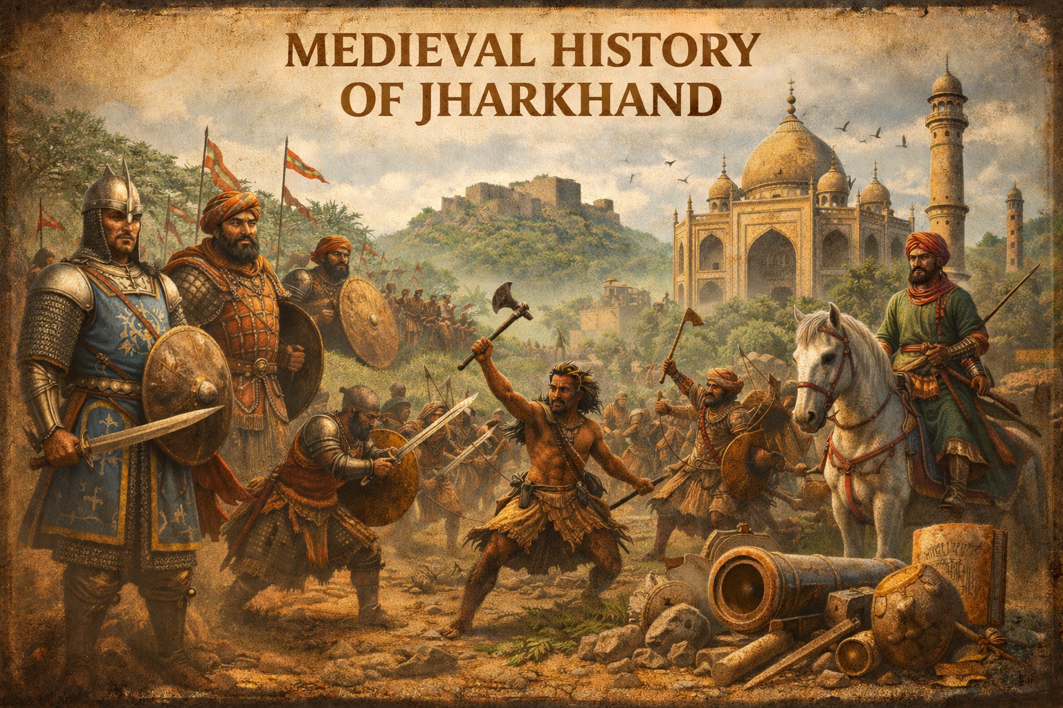 Medieval History of Jharkhand for JPSC Prelims Notes + 99 MCQs